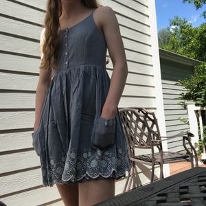 BLUE DRESS WITH POCKETS